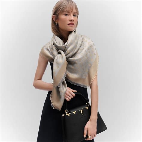 louis vuitton shawl fringe comb|Monogram Shine Shawl S00 .